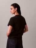 Μαύρο Κλασικό T-Shirt Με Γυαλιστερό Μονόγραμμα  Γυναίκα