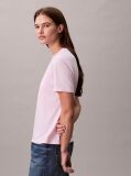 Ροζ Κλασικό T-Shirt Με Foil Λογότυπο  Γυναίκα