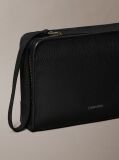 Black Foil Embossed Logo Pouch  Men