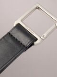Black Perforated Leather Carabiner Key Fob  Men