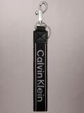 Black Webbing Woven Logo Key Fob  Men