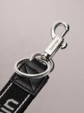 Black Webbing Woven Logo Key Fob  Men