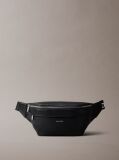 Black Metal Logo Bum Bag  Men