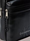Black Monologo Webbing Strap Sling Bag  Men