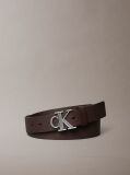 Καφέ Δερμάτινη Ζώνη Με Αγκράφα Monogram  Άνδρας