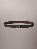 Καφέ Δερμάτινη Ζώνη Με Αγκράφα Monogram  Άνδρας