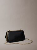 Black Monogram Logo Hardware Chain Small Shoulder Bag  Women