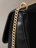 Black Monogram Logo Hardware Chain Small Shoulder Bag  Women