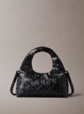 Black Puffer Emblem Logo Small Bag  Women