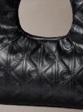 Black Puffer Emblem Logo Small Bag  Women