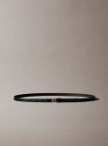 Black Emblem Croc-Embossed 15 mm Reversible Belt  Women