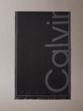 Black Logo Jacquard Stole  Women