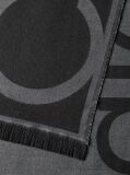Black Logo Jacquard Stole  Women