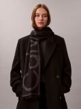 Black Logo Jacquard Stole  Women
