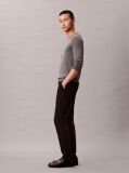 Μαύρο Chino Παντελόνι Σε Slim Γραμμή Από Σατέν  Άνδρας