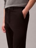 Μαύρο Chino Παντελόνι Σε Slim Γραμμή Από Σατέν  Άνδρας