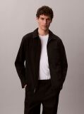 Μαύρο Τζάκετ Blouson Από Seersucker  Άνδρας