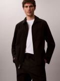 Μαύρο Τζάκετ Blouson Από Seersucker  Άνδρας