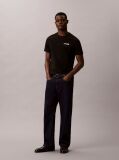 Black Split Graphic Logo T-Shirt  Men