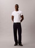 White Split Graphic Logo T-Shirt  Men