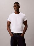 White Split Graphic Logo T-Shirt  Men