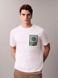 White Calvin Klein Matches Graphic Tee  Men