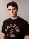 Black Varsity Logo Graphic Relaxed T-Shirt  Men
