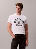 White Varsity Logo Graphic Relaxed T-Shirt  Men