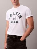 White Varsity Logo Graphic Relaxed T-Shirt  Men