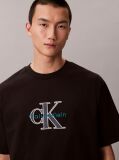 Black Monologo Graphic Relaxed T-Shirt  Men