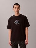 Black Monologo Graphic Relaxed T-Shirt  Men
