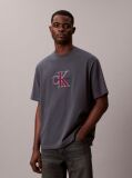 Blue Monologo Graphic Relaxed T-Shirt  Men