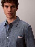 Blue Chambray Long Sleeve Shirt  Men