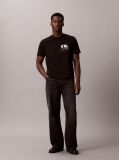 Black Logo Graphic Crew Neck T-Shirt  Men