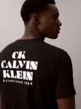 Black Logo Graphic Crew Neck T-Shirt  Men