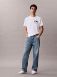 White Logo Graphic Crew Neck T-Shirt  Men