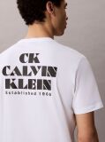 White Logo Graphic Crew Neck T-Shirt  Men