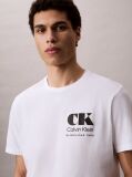 White Logo Graphic Crew Neck T-Shirt  Men