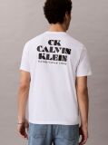 White Logo Graphic Crew Neck T-Shirt  Men