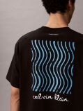 Black Logo Graphic Crew Neck T-Shirt  Men