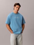 Blue Logo Graphic Crew Neck T-Shirt  Men