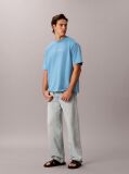 Blue Logo Graphic Crew Neck T-Shirt  Men