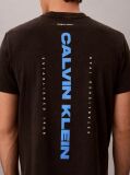 Black Logo Graphic Washed Crew Neck T-Shirt  Men