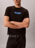 Black Logo Graphic Washed Crew Neck T-Shirt  Men
