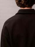 Μαύρο Μακρυμάνικη Πόλο Μπλούζα Με Heavy Jersey Λογότυπο  Άνδρας