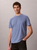 Μπλε T-Shirt Με Κεντημένο Μονόγραμμα Και Στρογγυλή Λαιμόκοψη  Άνδρας
