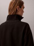 Black French Terry 1/4 Zip Sweatshirt  Women