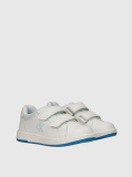 White Low Cut Velcro Sneaker  Kids Unisex