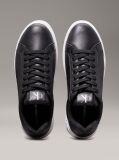Μαύρο Δερμάτινα Sneakers Με Πλατφόρμα  Γυναίκα