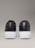 Μαύρο Δερμάτινα Sneakers Με Πλατφόρμα  Γυναίκα